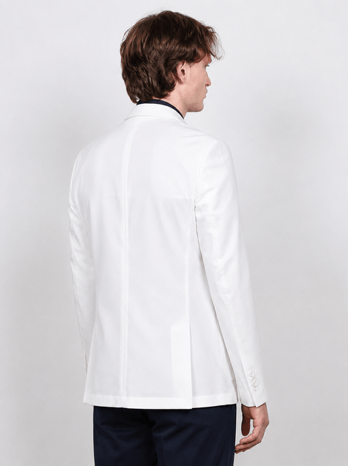 Giacca tinta unita in cotone stretch Drop 7_Luigi Fusaro