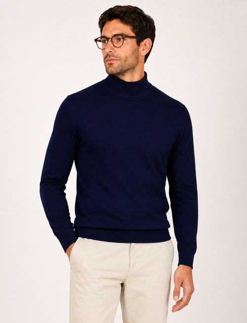 Lupetto in lana merinos|Colore:Blu