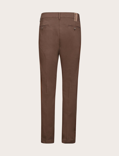 Pantaloni chino in cotone elasticizzato |Colore:Moro