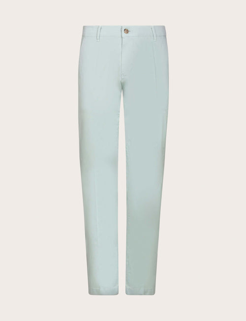 Pantaloni chino in cotone elasticizzato |Colore:Verde acqua
