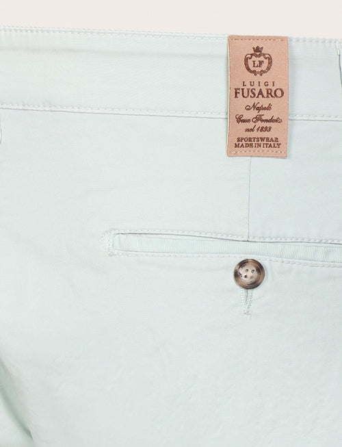 Pantaloni chino in cotone elasticizzato |Colore:Verde acqua