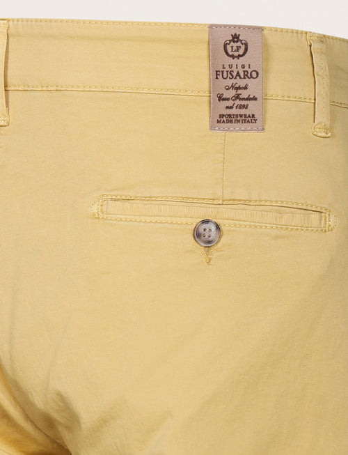 Pantaloni chino in cotone elasticizzato |Colore:Giallo