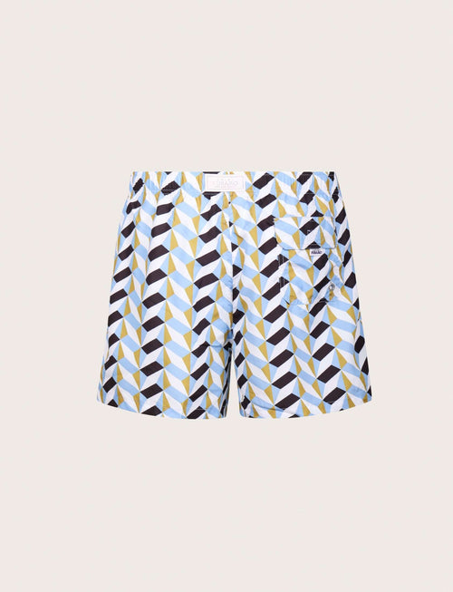 Costume da bagno fantasia geometrica celeste_luigi fusaro