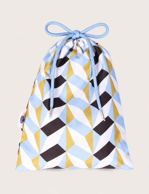 Costume da bagno fantasia geometrica celeste_luigi fusaro