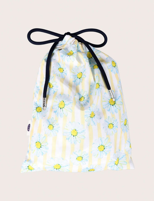 Costume da bagno a fiori e righe giallo e celeste_luigi fusaro