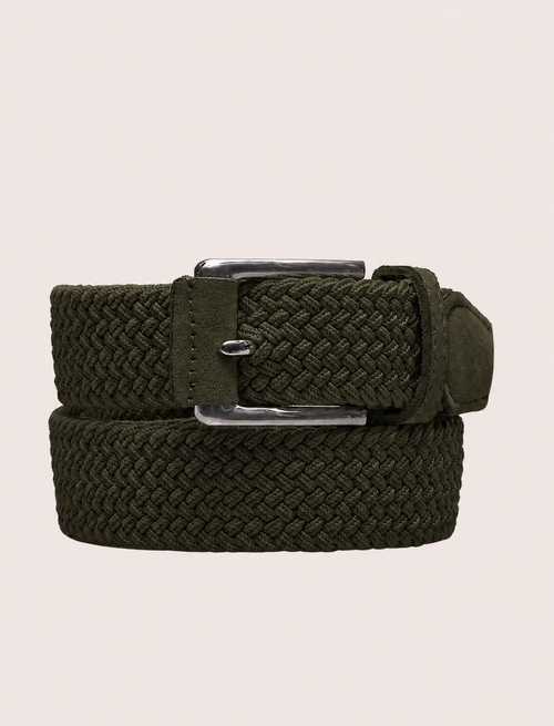 Cintura elasticizzata intrecciata |Colore:Verde
