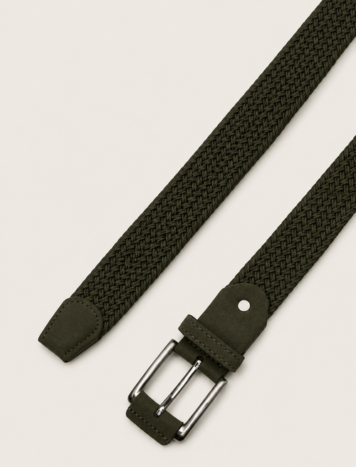 Cintura elasticizzata intrecciata |Colore:Verde