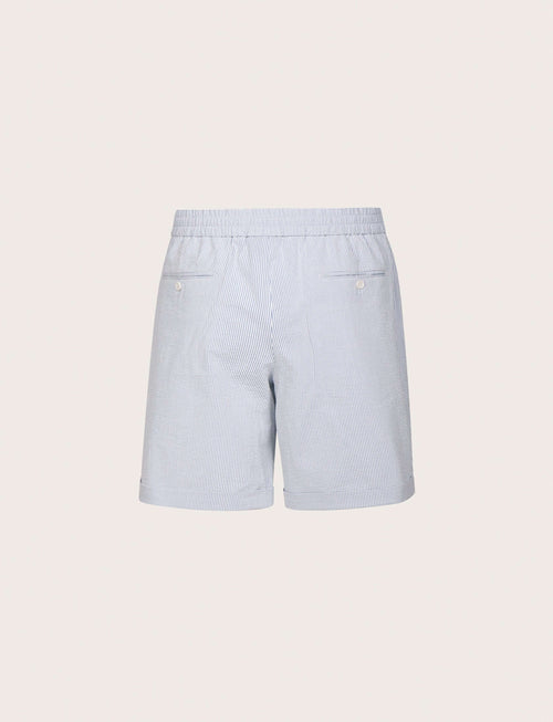 Bermuda in cotone goffrato a righe |Colore:Celeste