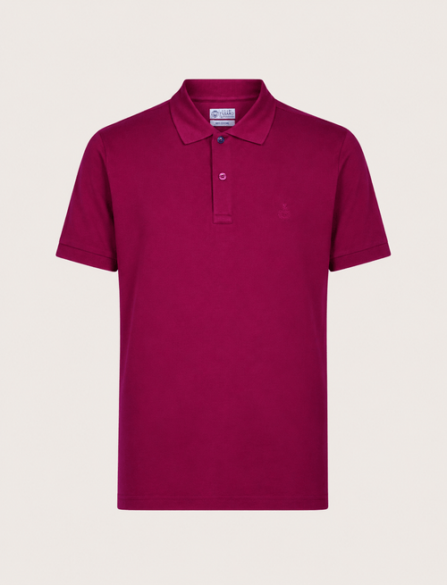 Polo in cotone tinta unita |Colore:Amarena