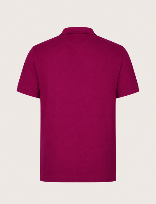 Polo in cotone tinta unita |Colore:Amarena