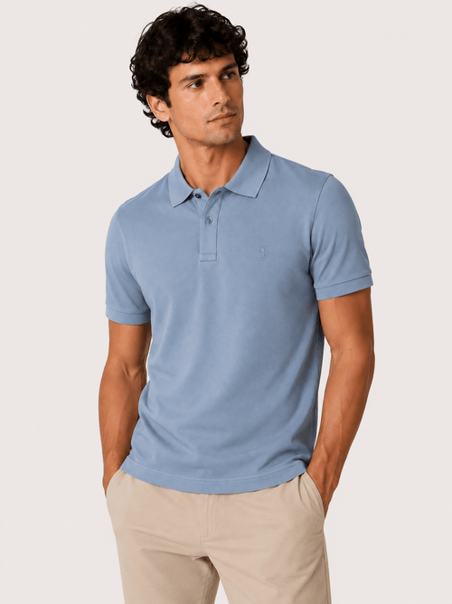 Polo in cotone tinta unita |Colore:Cenere