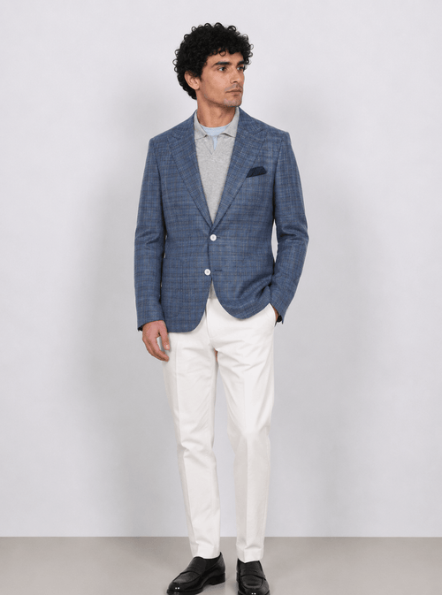 Giacca principe di galles denim |Colore:Denim