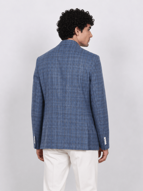 Giacca principe di galles denim |Colore:Denim