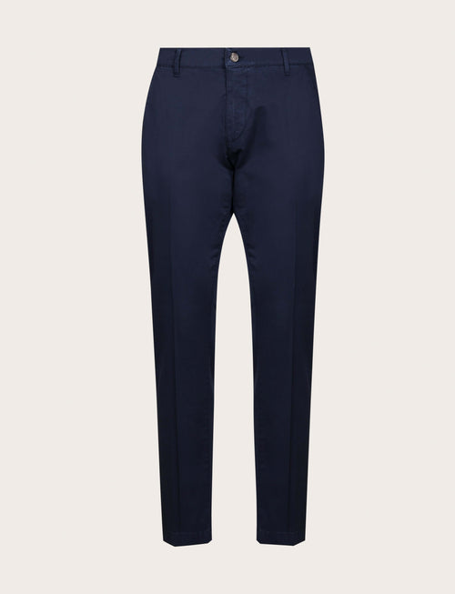 Pantaloni chino in cotone elasticizzato |Colore:Blu