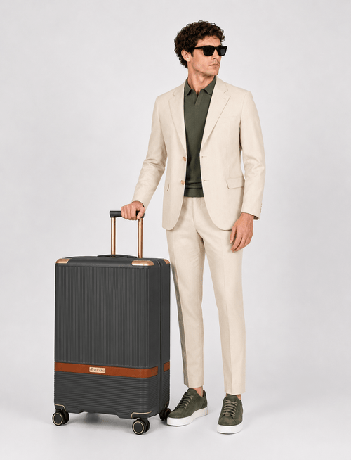 Trolley grande 77 cm 4 ruote |Colore:Marrone