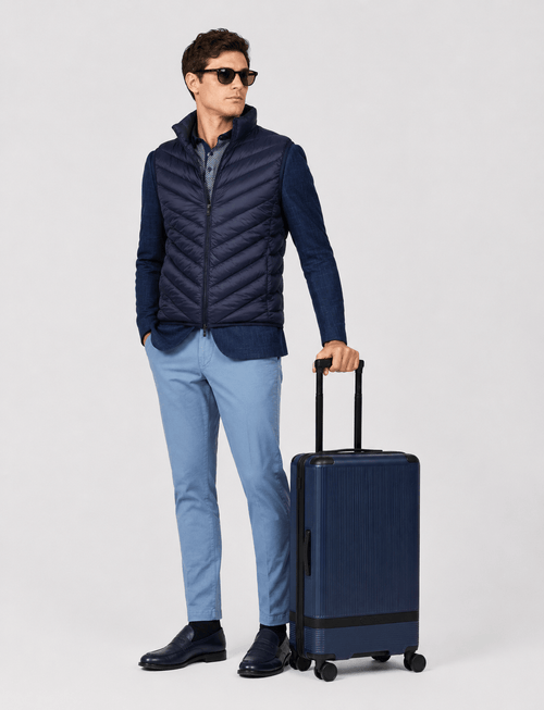 Trolley cabina rigido 57 cm 4 ruote |Colore:Blu