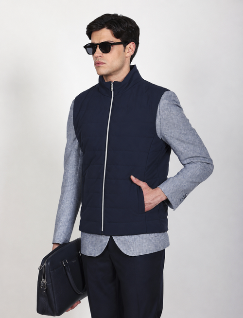 Gilet trapuntato tecnico |Colore:Blu