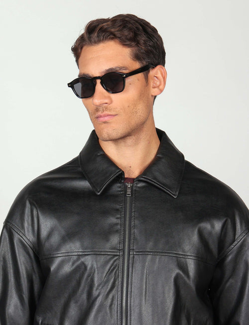 Bomber similpelle con zip Luigi Fusaro
