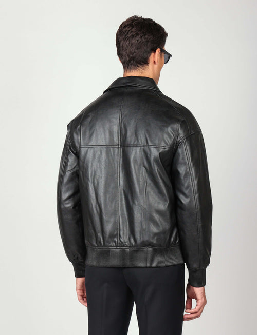 Bomber similpelle con zip Luigi Fusaro