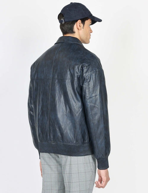 Bomber similpelle con zip Luigi Fusaro