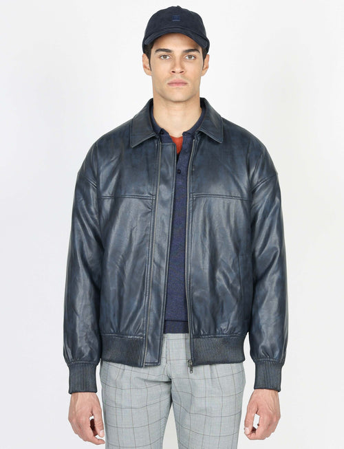 Bomber similpelle con zip Luigi Fusaro