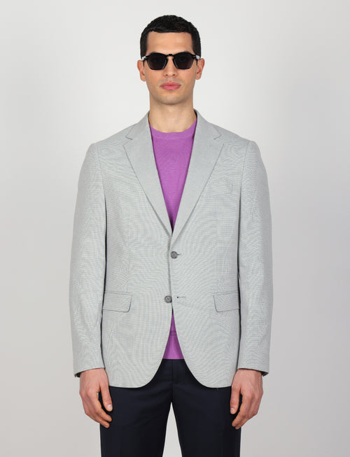 Giacca in tessuto nido d'ape |Colore:Perla