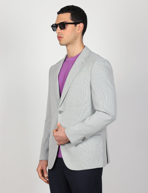 Giacca in tessuto nido d'ape |Colore:Perla