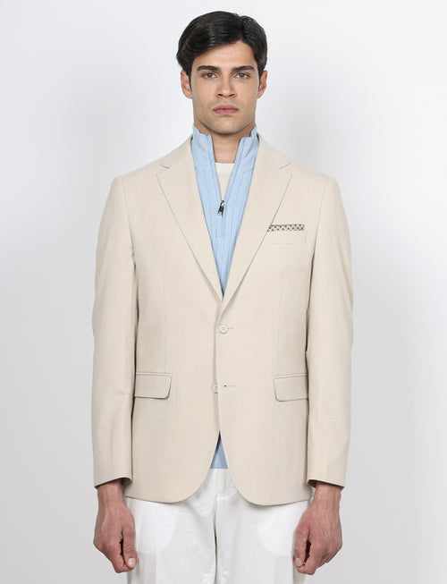 Giacca in tessuto nido d'ape |Colore:Beige