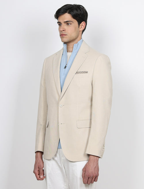 Giacca in tessuto nido d'ape |Colore:Beige