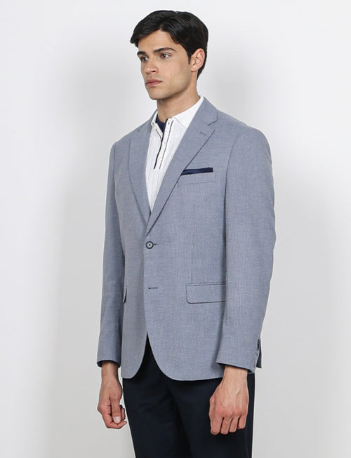 Giacca in tessuto nido d'ape |Colore:Blu