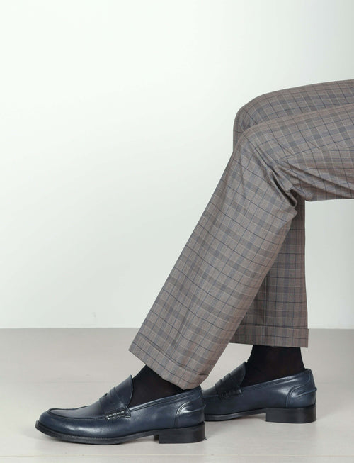 Pantaloni fantasia check Luigi Fusaro
