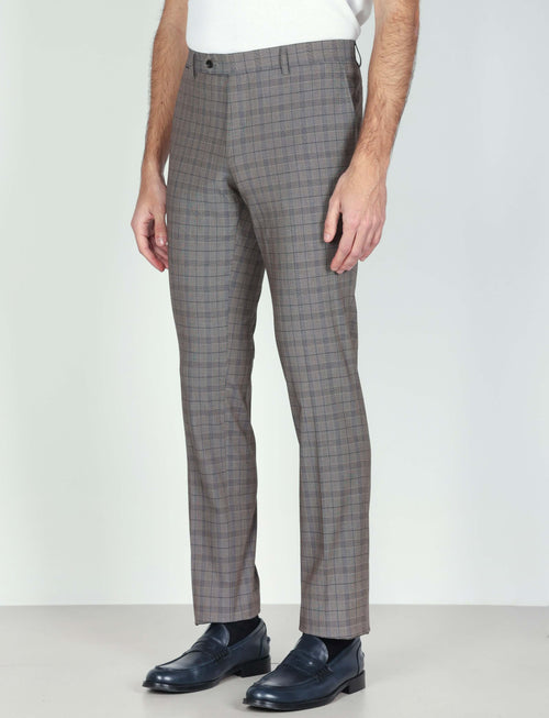 Pantaloni fantasia check Luigi Fusaro