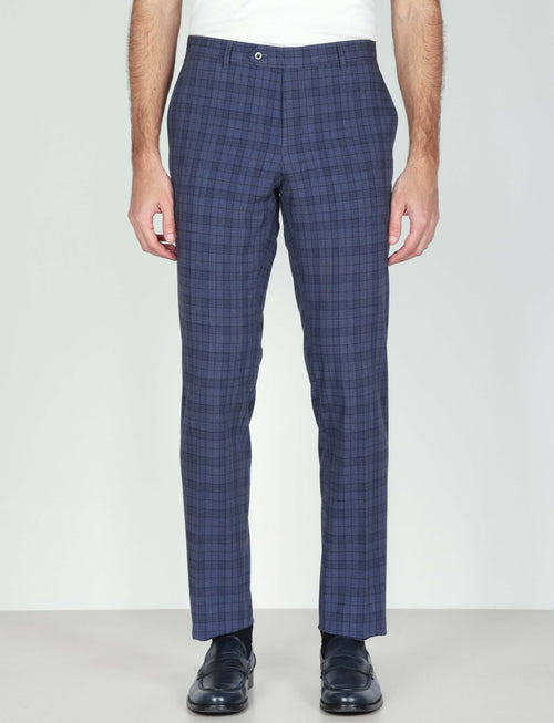 Pantaloni fantasia check Luigi Fusaro