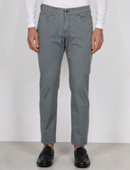 Pantaloni cinque tasche in cotone nido d'ape |Colore:Grigio medio
