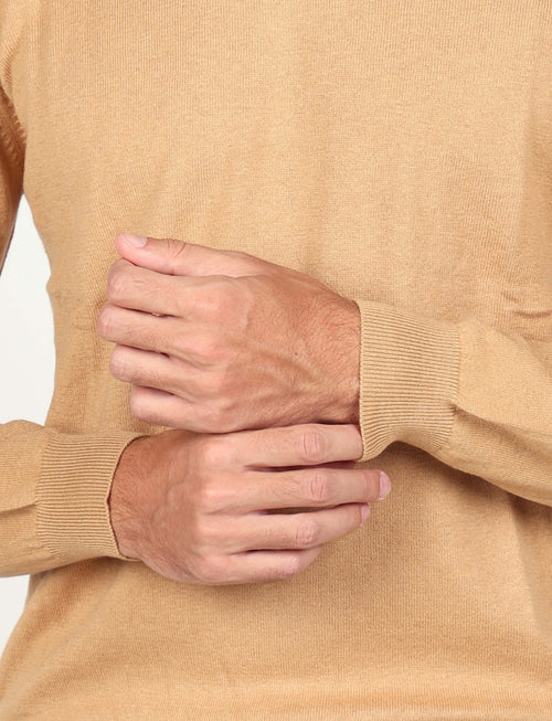 Maglia girocollo in cotone e lana Luigi Fusaro