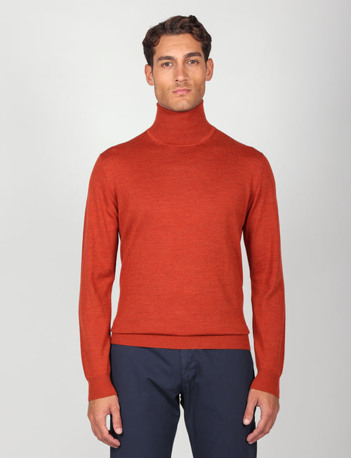 Dolcevita in lana merinos |Colore:Arancio
