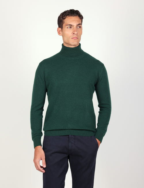 Dolcevita in puro cashmere |Colore:Verde inglese