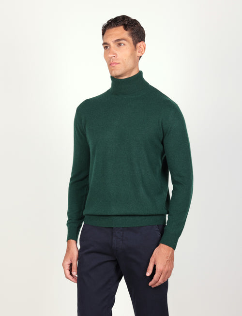 Dolcevita in puro cashmere |Colore:Verde inglese