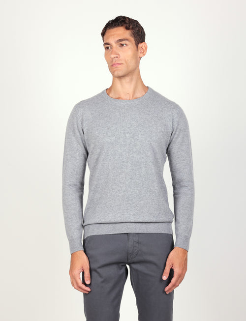 Maglia girocollo 100% cashmere |Colore:Grigio
