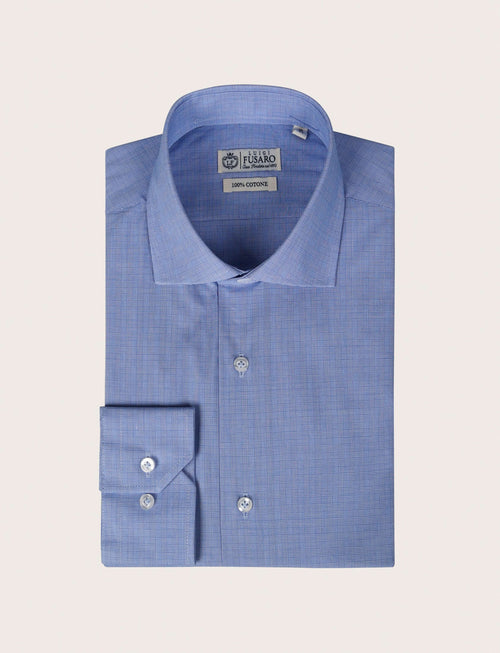 Camicia in cotone principe di galles Luigi Fusaro