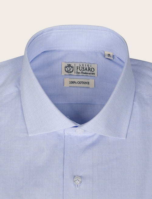 Camicia in cotone principe di galles Luigi Fusaro