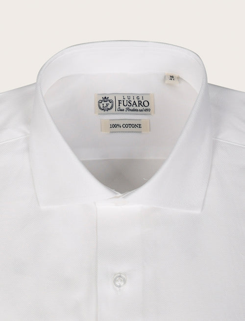 Camicia in cotone operato |Colore:Bianco