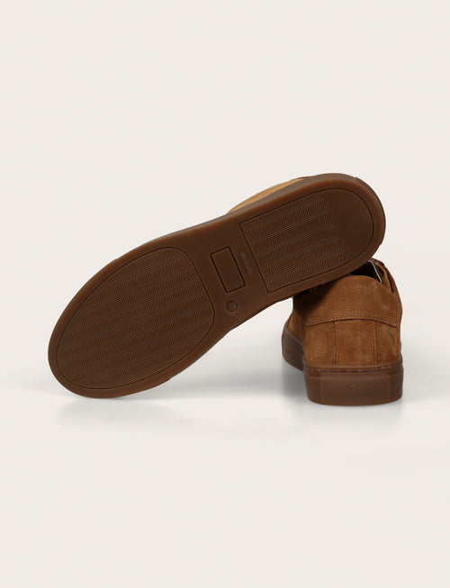 Sneakers in camoscio |Colore:Tabacco