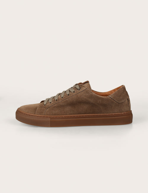 Sneakers in camoscio |Colore:Taupe