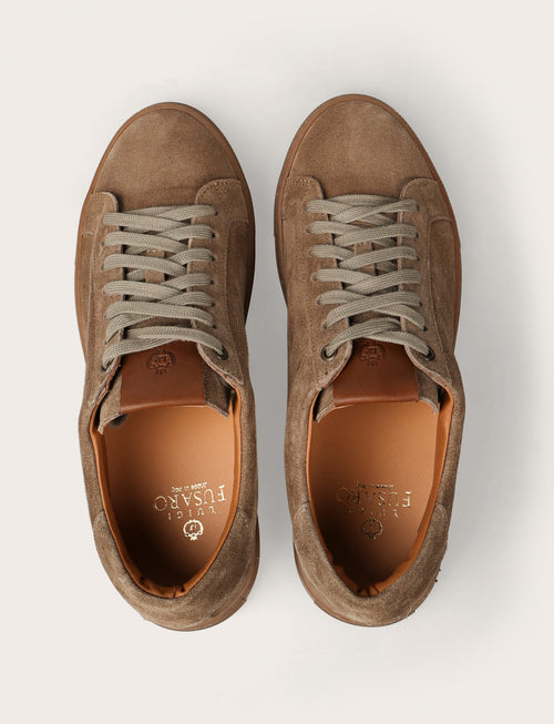 Sneakers in camoscio |Colore:Taupe