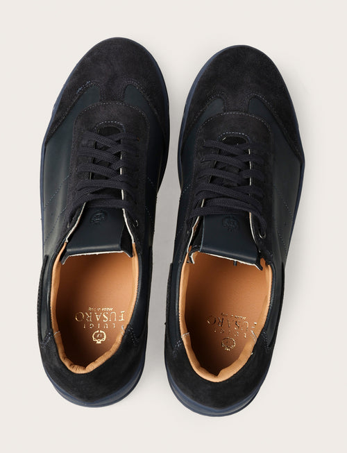 Sneakers in pelle e camoscio |Colore:Blu
