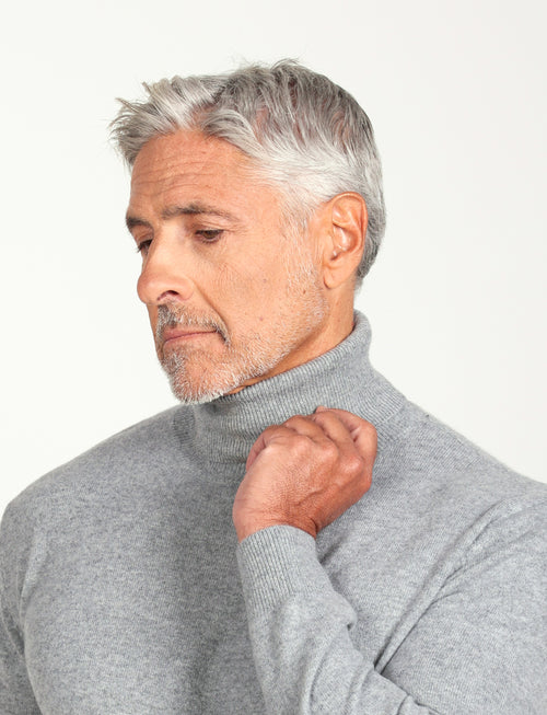 Dolcevita in puro cashmere |Colore:Grigio