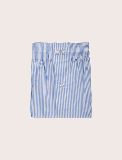 Boxer a riga media in cotone |Colore:Celeste