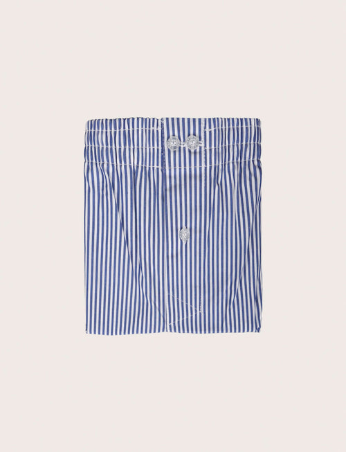 Boxer a riga media in cotone |Colore:Blu