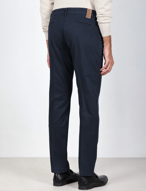 Pantaloni con pinces in cotone |Colore:Blu